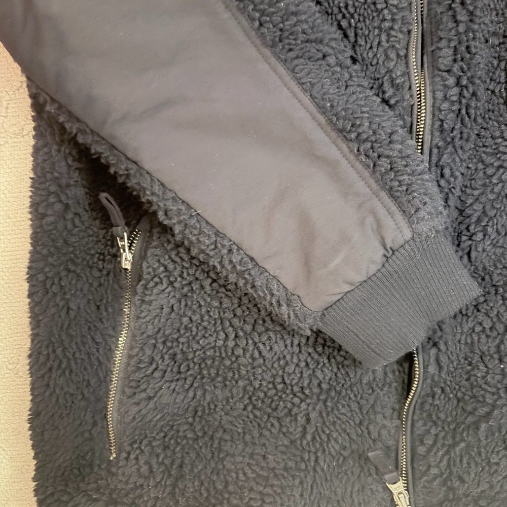 New Alex Mill fleece lined Sherpa field jacket in navy blue sz XL - Picture 9 of 14